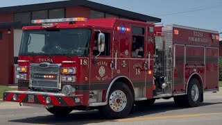 [BRAND NEW] Tulsa Fire Department Engine 18 Responding from Quarters