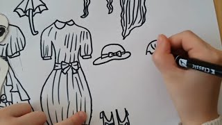Como hacer Ropa de papel para muñeca 🌟 Paper Doll  🌟 jugando con Muñeca de Papel🌟 Quiet Book