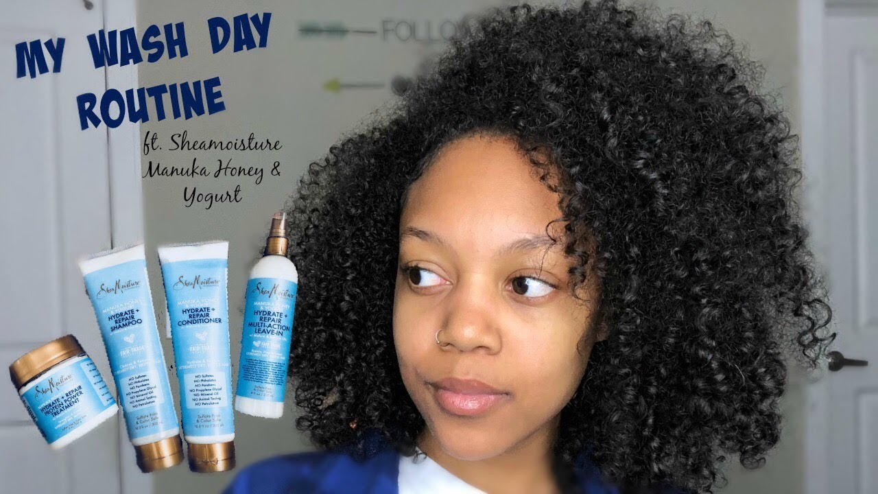 Wash Day Routine Natural Hair Ft Sheamoisture Manuka Honey