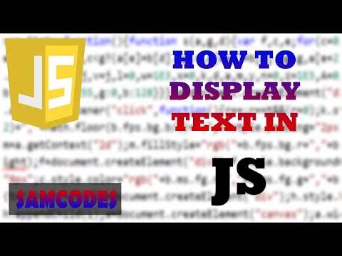 How to display text in JavaScript