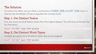How to Populate Missing Results with Joins in Oracle 12C SQL Profile