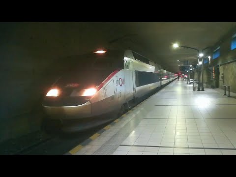 TGV à grande vitesse à Massy TGV / High-speed TGV at Massy TGV