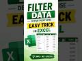 Excel Me Department Wise Filter Kaise Kare | Department Wise Data Filter in Excel#shorts #youtube