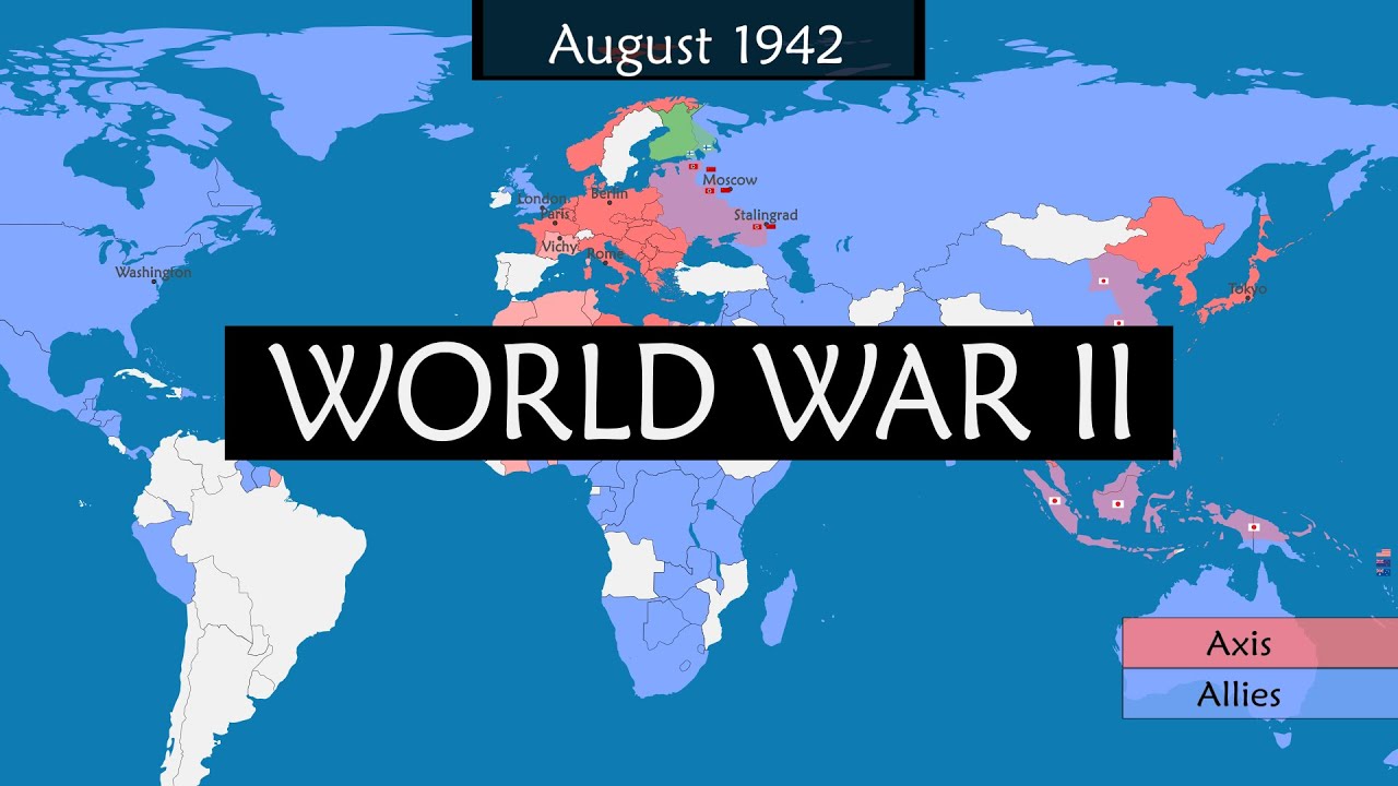 World War II - Summary on a Map - YouTube