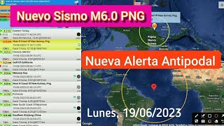 Actualización, Otro M6.0 PNG con alerta Antipodal. sismo noticias 