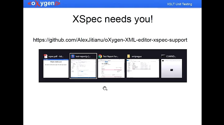 "Enhancing oXygen XSpec support" presented by Alex Jitianu at Oxygen Users Meetup, Prague 2017