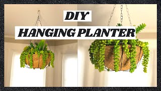 DIY- DOLLAR TREE HANGING PLANT: How to make a fake hanging planter