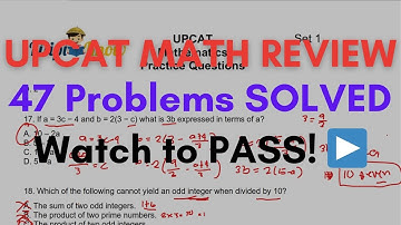UPCAT Math Set 1: 47 Problems FULLY SOLVED (Step-by-Step Answers!)