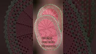 crochet oval table placemats #crochettutorial #easy #crochetpattern #ovalplacemat#tablerunner