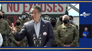 NY Governor Cuomo delivers remarks in NYC at the Javits Convention Center