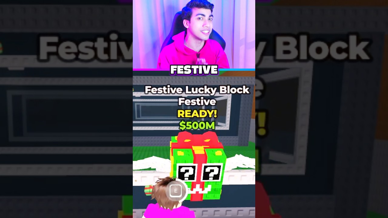 NEW FESTIVE LUCKY BLOCK STEAL A BRAINROT 😱