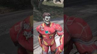 Franklin vs Zombie Iron Man - GTA 5 #shorts #ironman #new