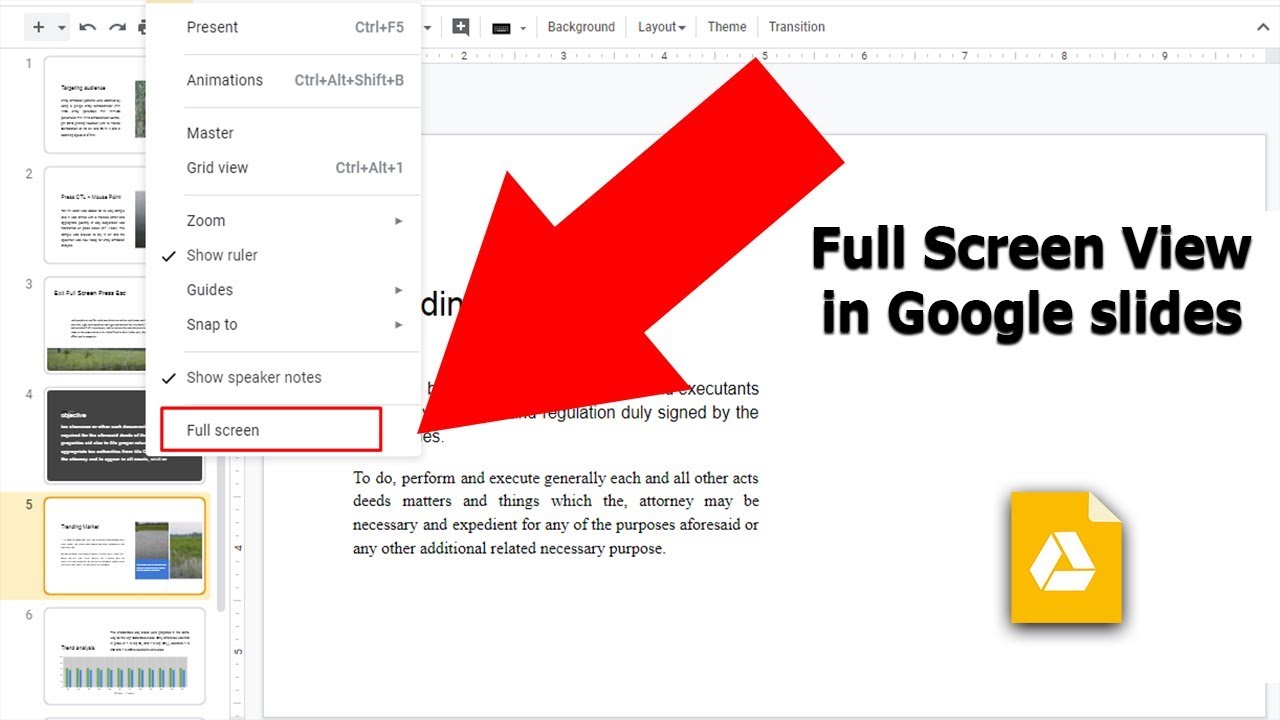 how to make a google slide presentation view only