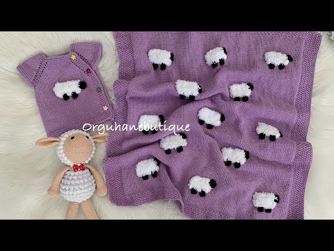 13# kuzulu battaniye yapımı / pirinç örgü anlatımı/ kenar ilmekler nasıl  düzgün olur / lamb blanket - YouTube