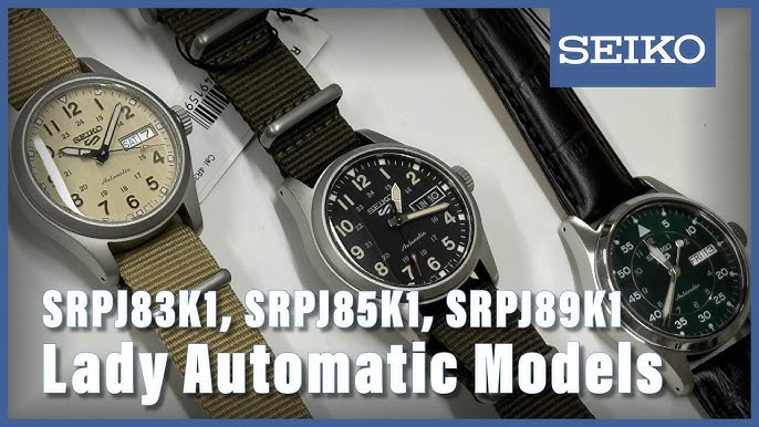 New 36mm Seiko 5 Sports Automatic Mid Size Field Watches SRPJ81, SRPJ83,  SRPJ85, SRPJ87, and SRPJ89 - YouTube