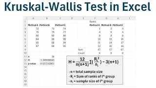How to Perform a Kruskal-Wallis Test in Excel