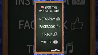 Spot the wrong word English Grammar Quiz Puzzle #english #puzzle #quiz #viral #shorts #shortvideo