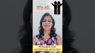 Phrases for accepting apology  #englishspeaking #englishvocabulary  #simplesentencesinenglish