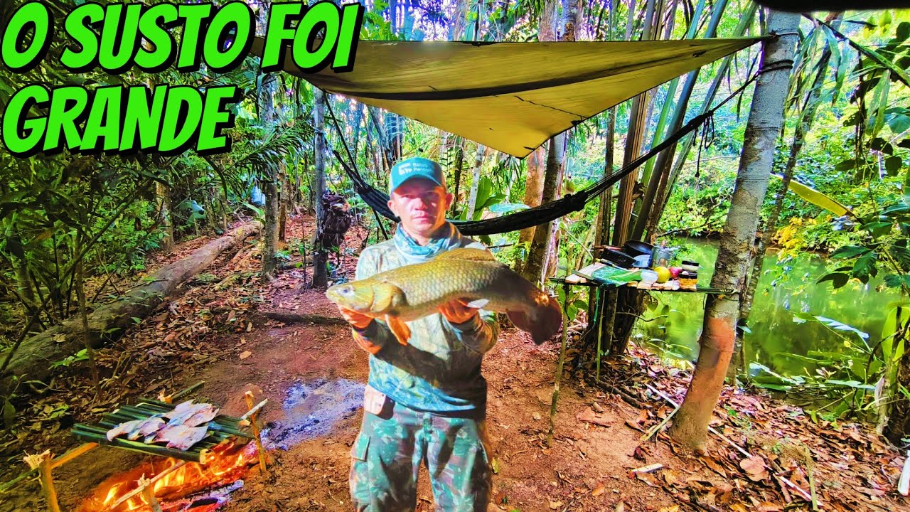 Acampamento Insano na Selva Amazônica: Matrinxã assada na Folha, Peixe na Brasa e Trairão na Linha!
