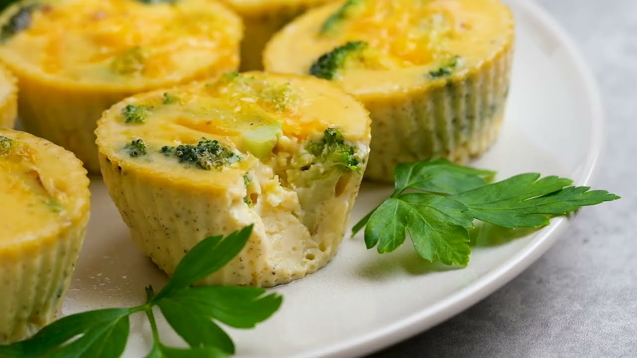 Mini Crustless Broccoli Quiche