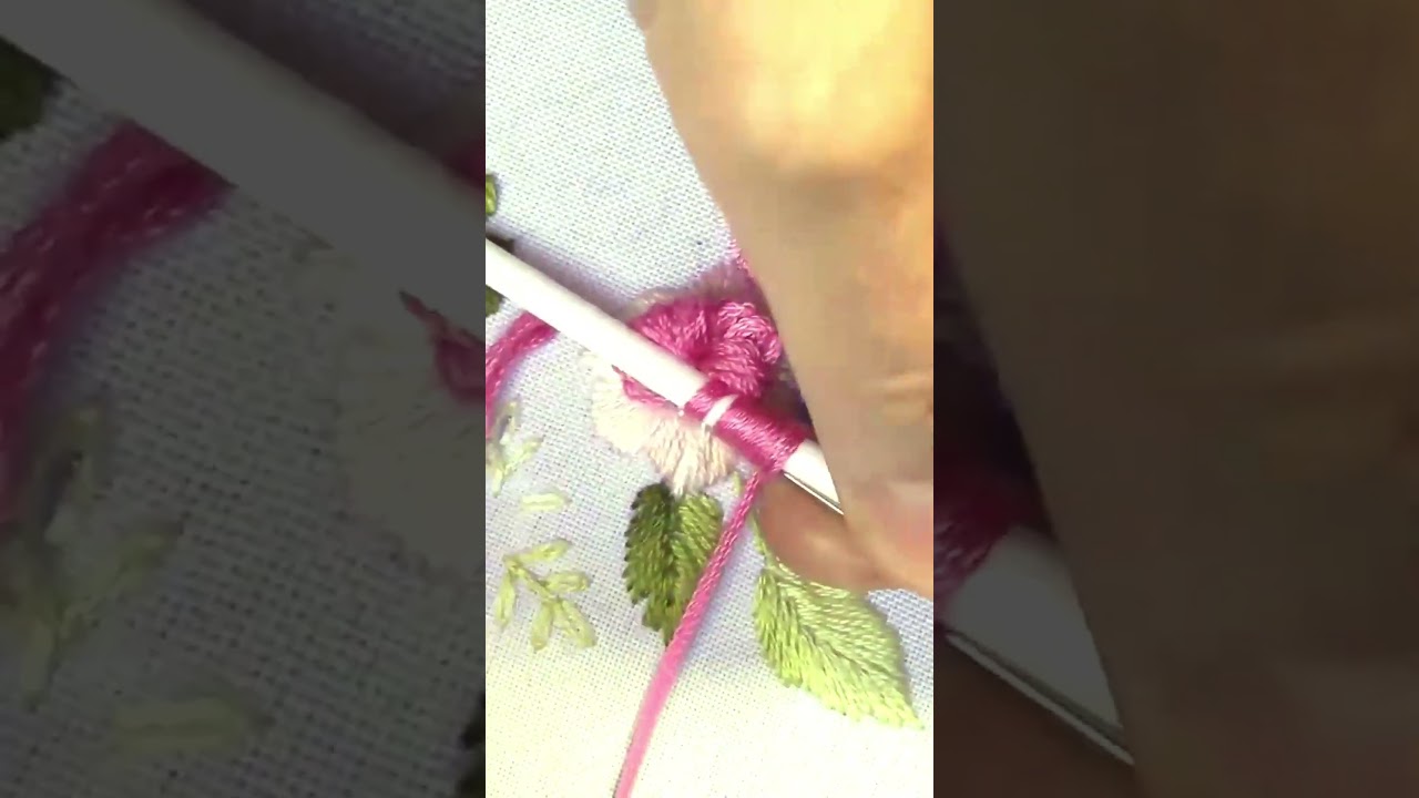 How to Embroider a Tea Rose  SHORT