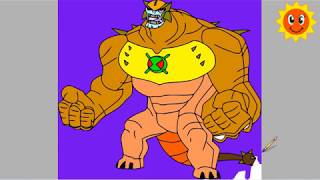 Ultra Omosauro Coloring Page | Ben 10 Coloring Page | Coloring Page for Kids screenshot 2