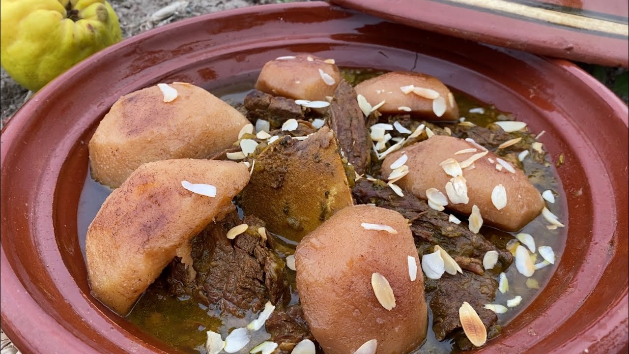 Tajín de carne con membrillo 