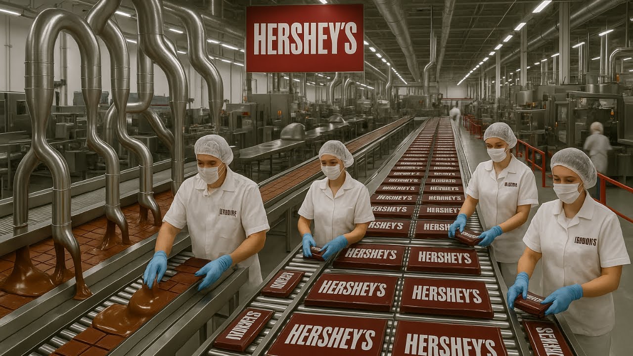 Inside the Hershey’s Chocolate Factory: From Cocoa to the Iconic Bar (Complete Process)