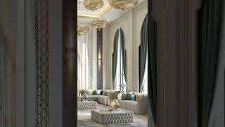 Majlis interior design | Arabic Majlis Designs | Villa Majlis Designs   #villainteriors #villadecor