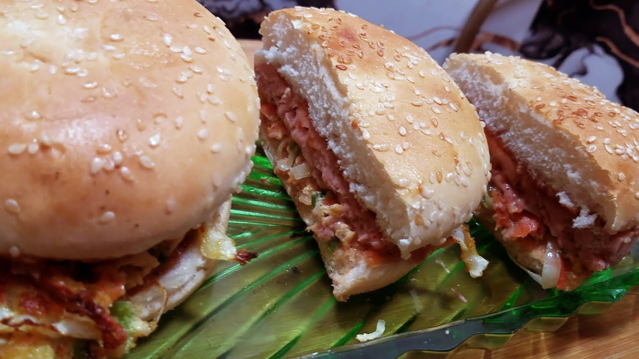 Sausage Burger Recipe 🍔| Sausage Sandwich Recipe | Mortadella Burger Recipe | Mortadella Sandwich 🥪