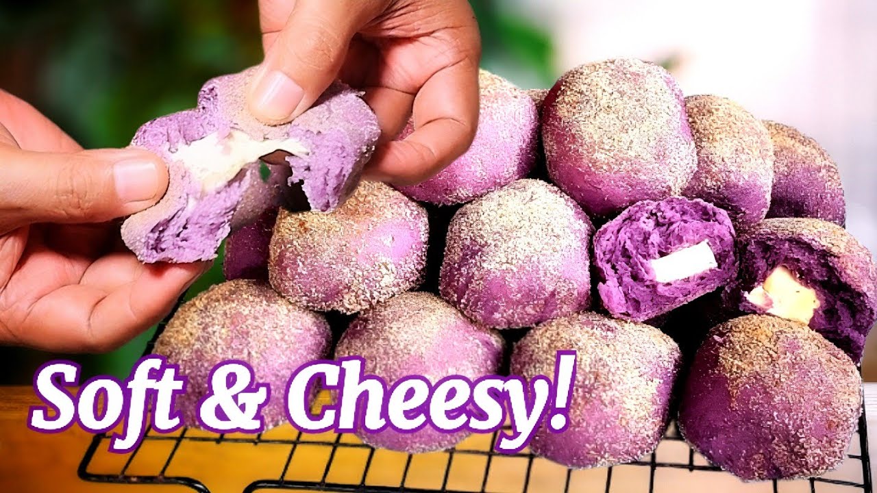 Super Soft And Cheesy Ube Pandesal | Bakery-Style At Home
