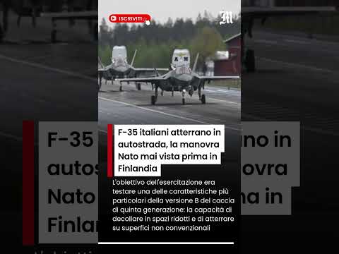 Video F-35 italiani atterrano in autostrada, la manovra Nato mai vista prima in Finlandia