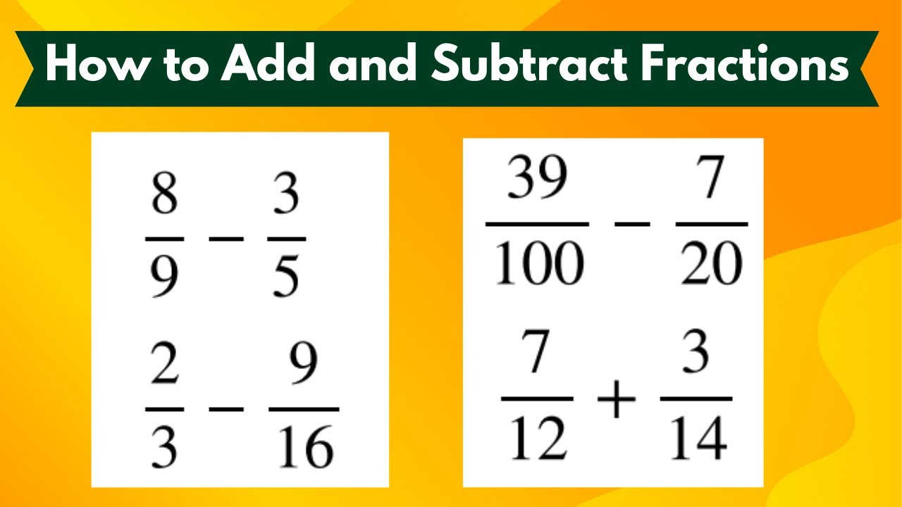 Как складывать и вычитать дроби с разными знаменателями
