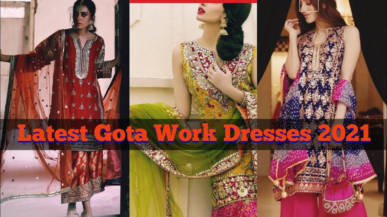 Latest Gota Work Dresses 2021-Latest Gota Work Dresses 2021-2022