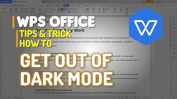 WPS Office Word How To Get Out Of Dark Mode