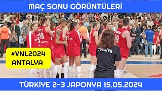 Maç Sonu Görüntüleri Türkiye 2-3 Japonya Voleybol Maçı 15.05.2024 #vnl2024 #volleyball #türkiye