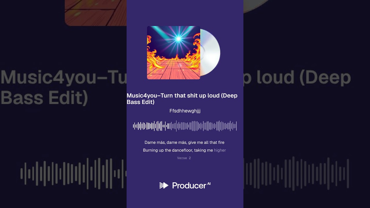 Music4you–Turn that shit up loud (Deep Bass Edit) 