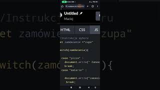 JavaScript course part 8 Switch selection instructions - coding on the phone