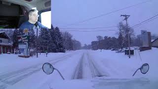 #287 Snow Day  No Load for You The Life of an Owner Operator Flatbed Truck Driver Vlog