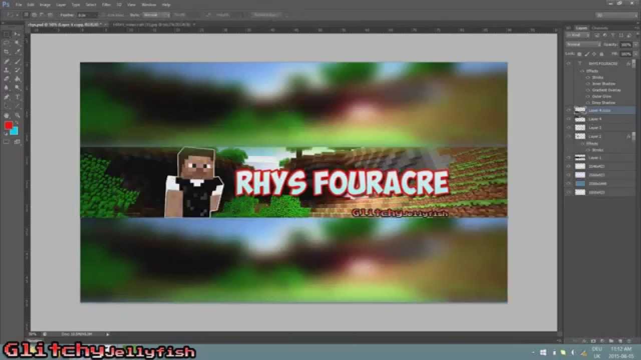 GlitchyJellyfish Speed Art | Rhys Fouracre's Channel Art