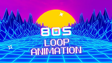 80s Retro style loop Animation  - (Non copyright)
