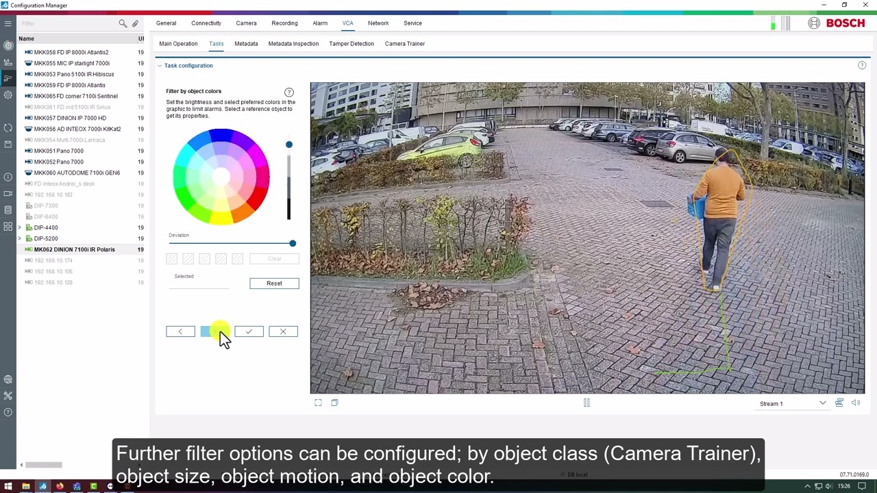 Bosch Security - Video Analytics - How to add an 'Idle Object' task
