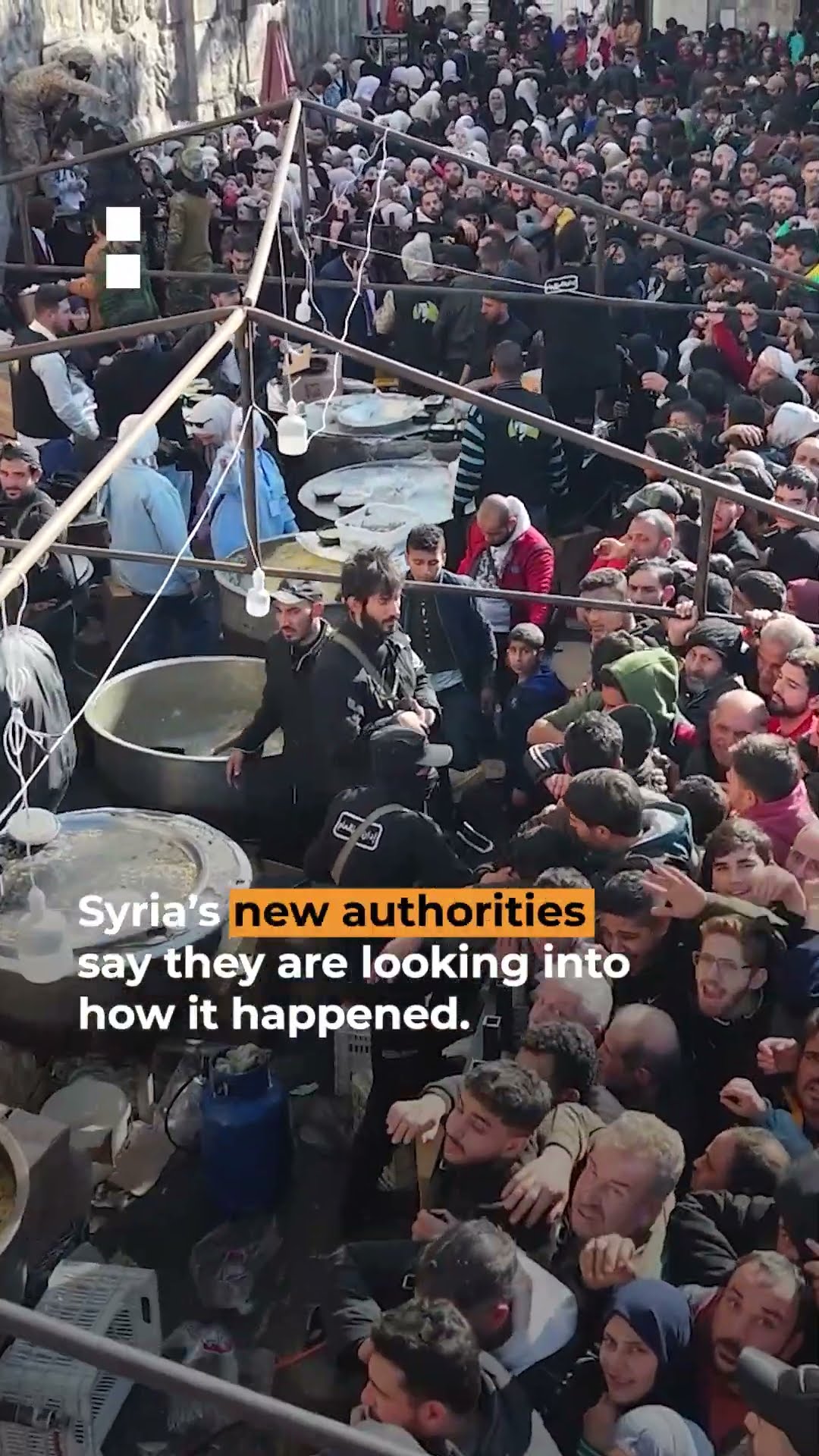 Crowd crush at free lunch event at Damascus mosque kills four people | AJ#shorts