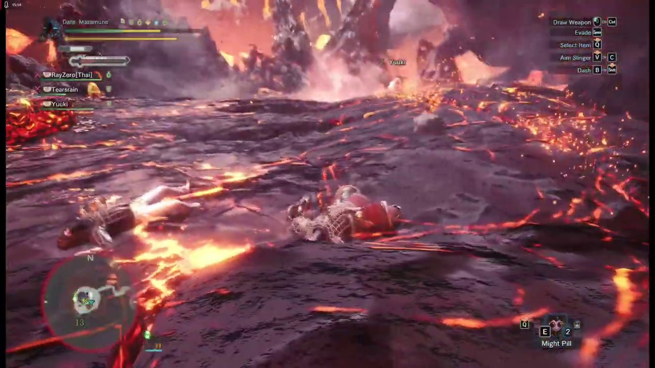 Monster Hunter World | Behemoth Vs 3 long Sword and 1 Support - YouTube