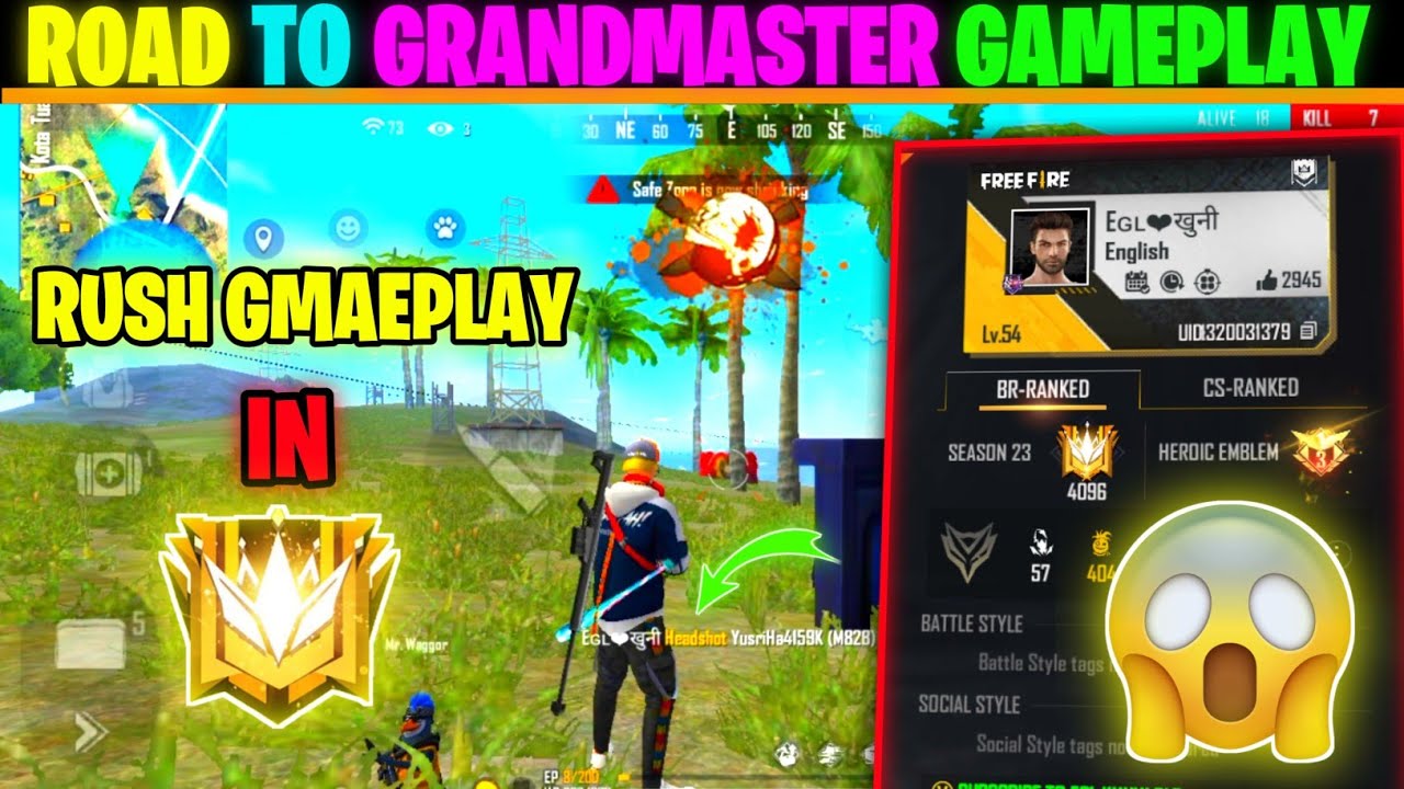 Full Match Rush Gameplay In Free Fire Ranked Match - YouTube