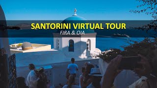 Santorini Virtual Tour - Walking FIRA And OIA | Travel In Greece