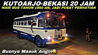 Simbah Masuk Angin 🤣 Kutoarjo - Bekasi 20 Jam Naik Bus Tua ❗️| trip SUMBER ALAM - Nissan Fuji Coach