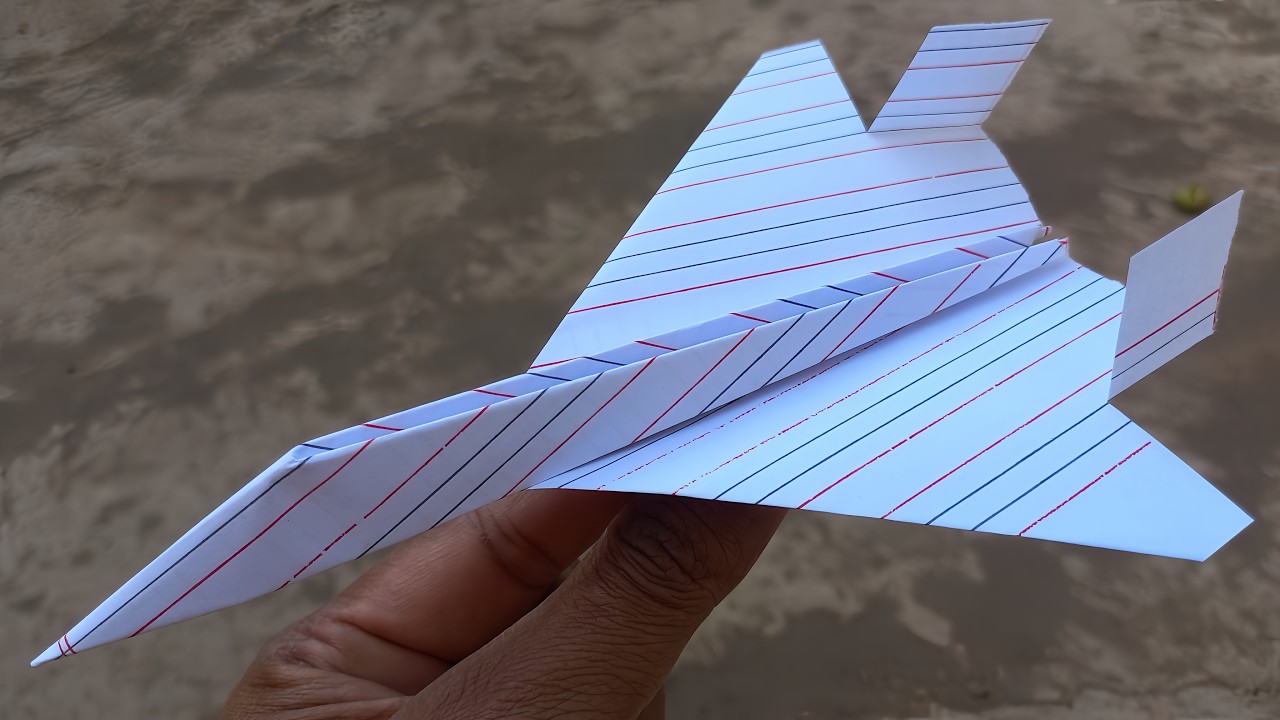 SU-57 Papierflugzeug falten | Einfache Anleitung für einen schnellen & weit fliegenden Papierflieger