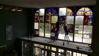 Time Lapse Of Installing Stained Glass Windows