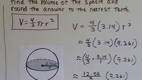 Grade 8 Math #13.3b, Find Volume of a Sphere using a formula